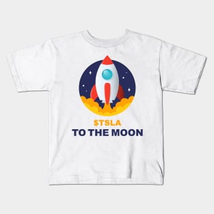 TSLA to the moon Kids T-Shirt